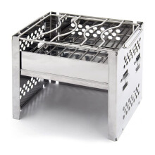 Portable Charcoal Grill Stainless Steel BBQ with Quick Setup Foldable Design for Camping Picnic Travel