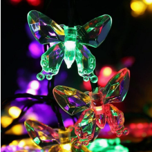 String Lights Solar Powered Outdoor Waterproof Garden Decoration Home Use for Patio Lawn Party Butterfly Fairy Lights