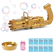 Upgraded 8‑Hole Bubble Gun with Massive Bubble Output, Automatic Bubble Blower Toy for Kids Summer Party