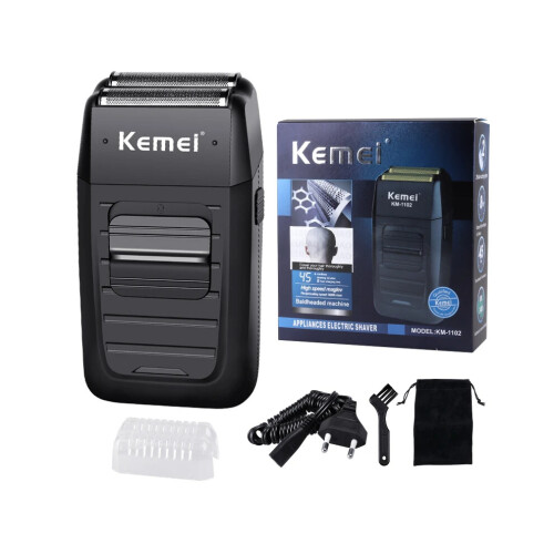 (Farbe: Mit Box) Kemei Akku-Rasierer + Gratisgeschenk 1
