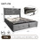 Double Ottoman Bed Frame with Hydraulic Storage, PU Leather ,USB LED Light, with Charging Station 2
