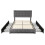 4ft6 Double Bed Frame With LED Storage Drawers Adjustable Headboard,Easy Assembly(No Mattress) 7