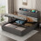 Double Ottoman Bed Frame with Hydraulic Storage, PU Leather ,USB LED Light, with Charging Station 7