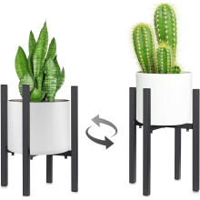 Adjustable Metal Plant Stand 915 Inches, Heavy Duty Iron Flower Pot Holder with Floor Protection Pads for Indoor Outdoor Use