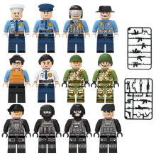 12 PCS City Police SWAT Mixed Theme Mini Building Block Figures Role Play Toys Gift for Boys & Girls