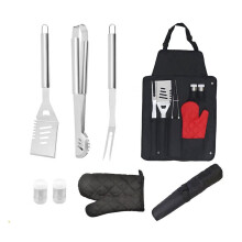 Grill Tool Set Stainless Steel BBQ Accessories with Apron, Multifunction Outdoor Barbecue Utensils