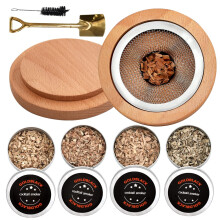 OuYteu Cocktail Smoker Kit for Whiskey and Bourbon, Drink Infuser Set with Cherry Oak Apple and Pecan Wood Chips