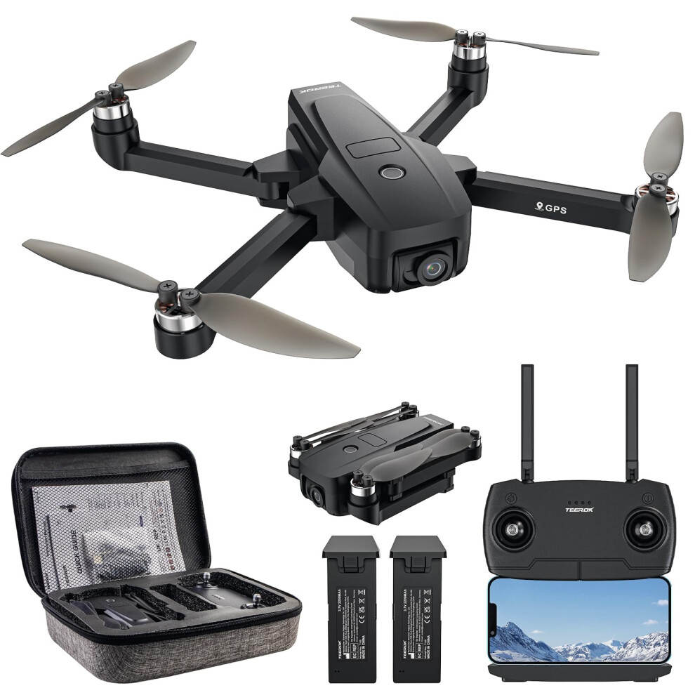 T18s Gps Drone With 4K Camera, 5G Fpv Brushless Quadcopter For Adults Long Flight Time Auto 9330225264798