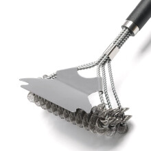 Grill Brush and Scraper, Safe BBQ Cleaner Accessories, 18' Stainless Steel