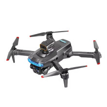 8K GPS Dual Camera Drone with Obstacle Avoidance, Foldable Brushless Motor, 2 Batteries, Black
