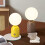 Ball Shape Bedroom Reading Lamp Stepless Dimming Night-grey 7