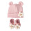 Protective Baby Hat & Socks set Comfortable Fit-Rubber powder 1