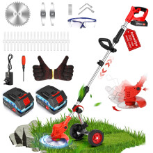 4 in 1 Cordless with Metal Blade, Battery Powered Grass Trimmer for Lawn and Garden