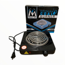 Hookah Charcoal Burner 1500W Electric Hot Plate with Adjustable Temperature and Fast Heating Stainless Steel Black