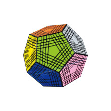 Megaminx Speed Cube 9x9 Black Sticker Dodecahedron Puzzle Cube for Kids and Adults Gift Box