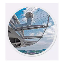 Flexible Stainless Steel Rope Net Safety Mesh for Garden Balcony Animal Fence, Durable Braided Design (H2.3xL1m)