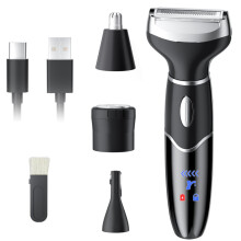4-in-1 elektrischer Bikini-Trimmer für Damen, Rasierer für Körper, Beine, Intimbereich und Gesicht,