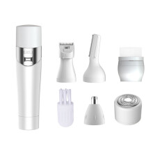 5-in-1 elektrischer Damenrasierer, USB-wiederaufladbar, Haarentferner, Trimmer, Epilierer für Gesich