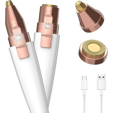 Augenbrauenrasierer, Gesichtshaarentfernung für Frauen (USB-aufladbar), 2-in-1-Augenbrauentrimmer fü