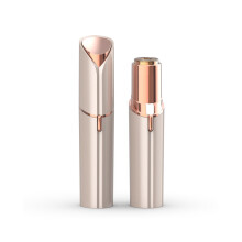 Champagnergoldener Mini-Lippenstift-Elektrorasierer, USB-wiederaufladbar, Gesichtshaarentferner, Dam