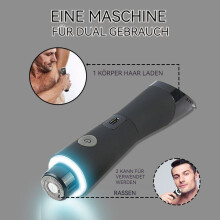 Elektrischer Multifunktionstrimmer im tragbaren Design, wasserdicht (IPX6), USB-Typ-C-Schnellladefun