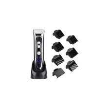 Regolabarba e tagliacapelli elettrico con display LCD, nero