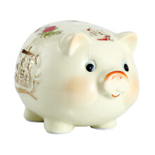 Cute Ceramic Piggy Bank for Kids Durable Decorative Coin Jar for Saving Money and Home Decor