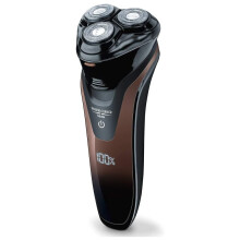 Rasoio rotante Beurer HR8000 Barbers Corner | per una rasatura precisa | 3 doppie lame a molla