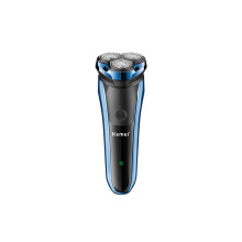 Rasoio elettrico con tre lame, incluso rifinitore per basette, ricaricabile tramite USB.