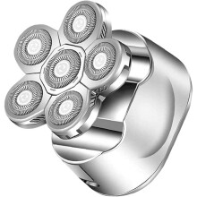 Rasoio elettrico 6 in 1 per testa calva, utilizzabile sia a secco che con acqua, senza fili, ricaric