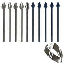 10 Stuks Vervangende Styluspenpunten voor Tab S11/S11 Ultra: 5 Metalen Punten + 5 Punten met Penclip