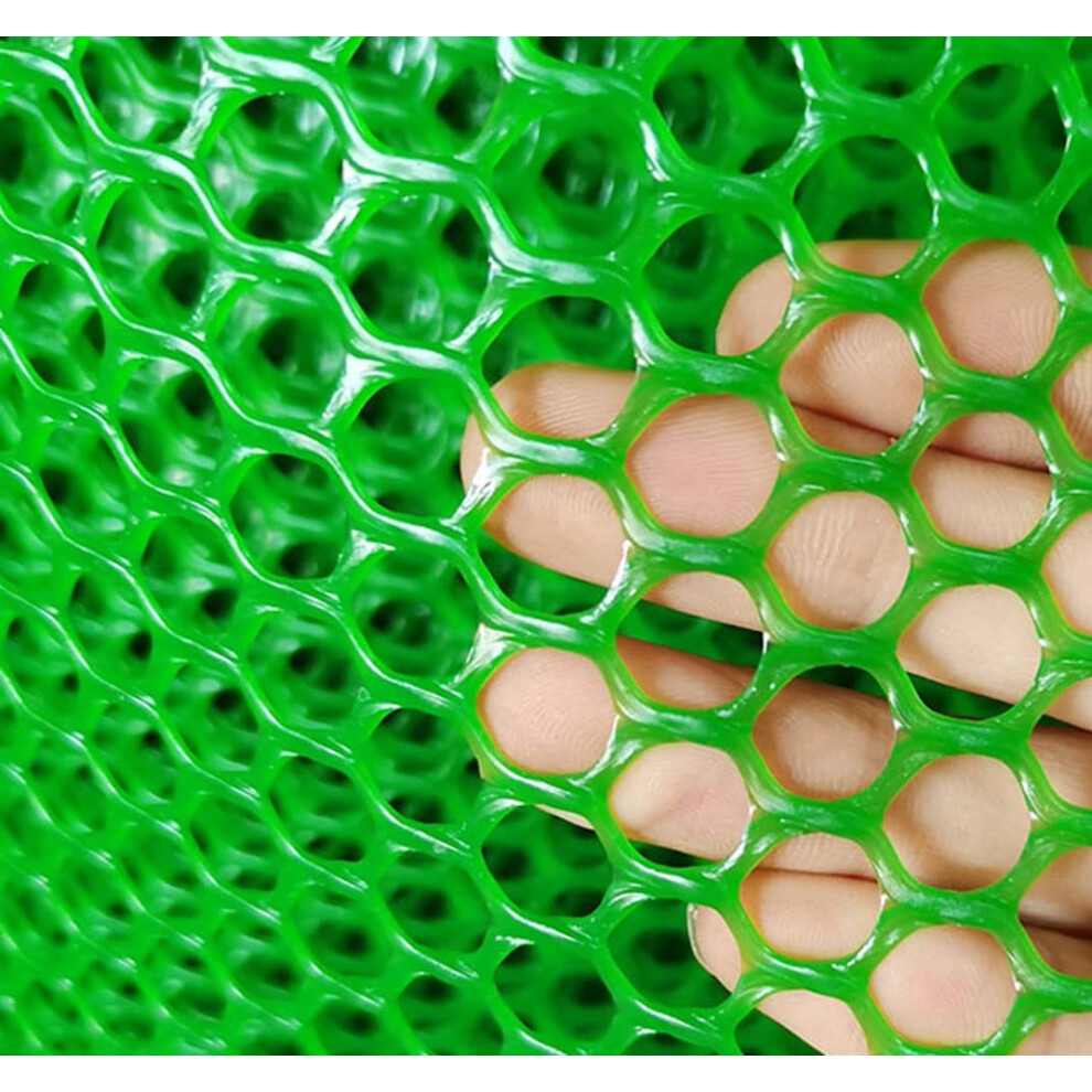 Plastic Chicken Wire Mesh Roll Green 1X5m CorrosionâResistant Lightweight Fence For Garden And Balcony Safety 9073542135937