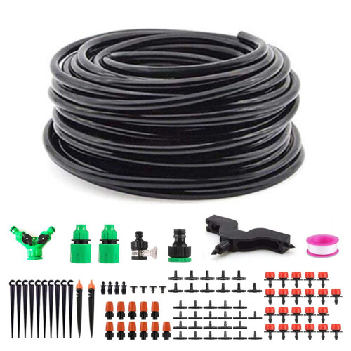 Automatic Drip Irrigation System 40m Garden Watering Kit with Adjustable Flow and Easy Installation