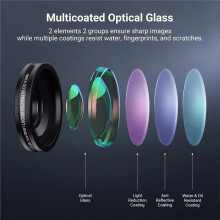Weitwinkelobjektiv Aus HD-Optikglas zum Aufschrauben - Zubehör für Action-Kameras Wie die für GO Ultra