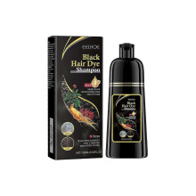 (black)Hair Dye shampoo, Instant 3 in 1 Hair Color Shampoo, Gray Hair Coverage Shampoo Long Lasting for Men and Women