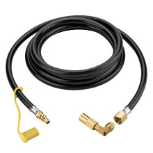 12FT RV Quick Connect Propane Hose Extension with Elbow Adapter for Blackstone 17 and 22 Inch Griddles