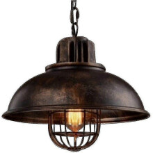 Pendant Light Chandelier Metal Shade Loft Style Vintage Industrial Chandelier Lamp Pendant Light E27, Rust - GXCC