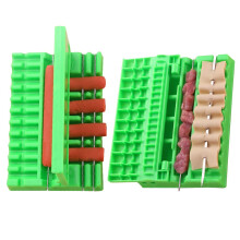 BBQ Skewer Maker Box 2Pcs, Fast Skewer Formation Kebab Tool with Safe Press and Dishwasher Safe Design