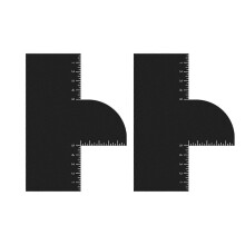 (2pcs) Color Enhancement Barber Card, Hairline Maker with Measurement Indicators, Reusable Beard Line Up Tool