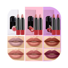 2Pcs Velvet Lipstick Pen Set with Creamy Satin Finish and LongLasting Moisturizing Color, Pink Promise Rosewine