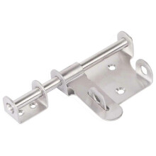 (L) Stainless Steel Sliding Door Lock With Padlock Hole  - chuan