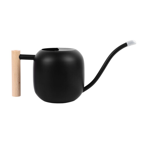 Long Spout Watering Can Black 1.2L Beechwood 1