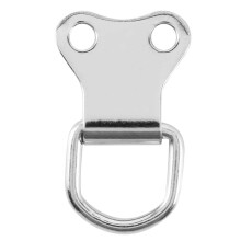 100 Stuecke D-Ring Bilderrahmen Haengehaken Doppel Loch Aufhaenger mit Schrauben Silbern