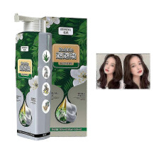 (Chestnut Brown)Plant-Based Bubble Hair Dye - Natural Formula for Gentle Grey Coverage