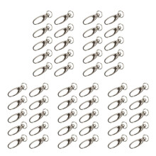 50 Pcs D Swivel Trigger Clips Hooks Metal Key Ring Lobster Clasps