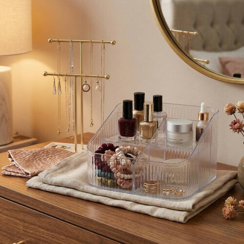 Clear Plastic Makeup Organiser Holder Box 1
