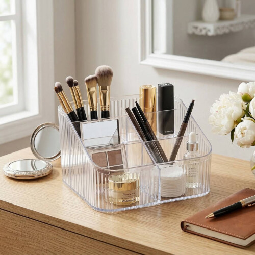 Clear Plastic Makeup Organiser Holder Box 2