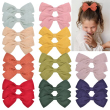 20pcs Girls Hair Bows Clips Set with Secure Alligator Grip, Soft Fabric for Infant Toddlers Kids