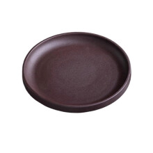 Small Ceramic Plant Tray for Indoor Plants Waterproof Durable Purple Clay Saucer for Home Garden