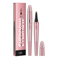 Waterproof Microblading Eyebrow Pen with 4 Fork Tip, Smudge Proof Long Lasting Brow Pencil for Natural Look